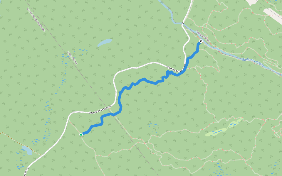 50 La Cinquante walking route map in La Doré