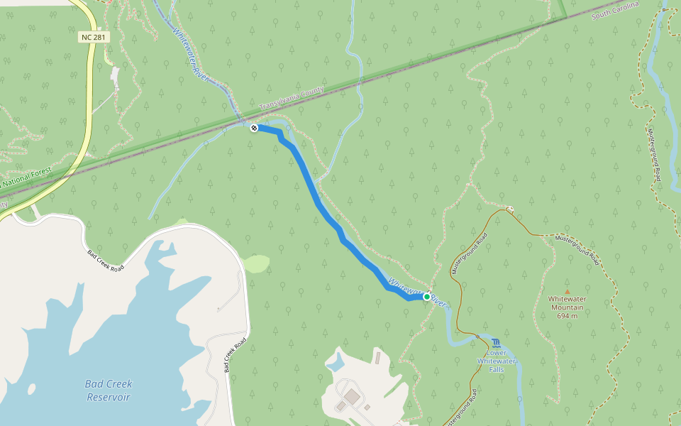 Coon Branch walking route map in Salem