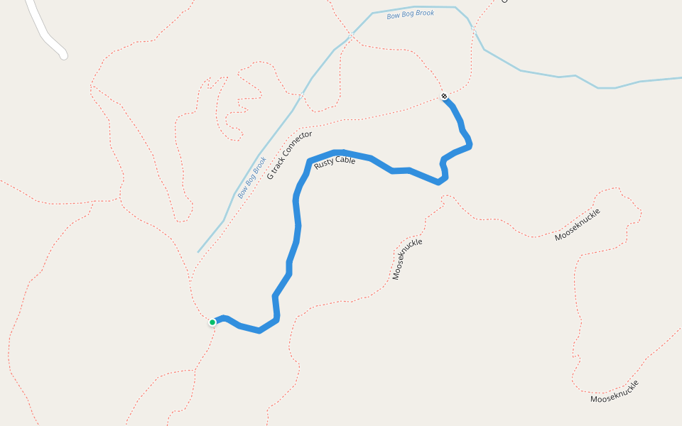 Rusty Cable walking route map in Bow