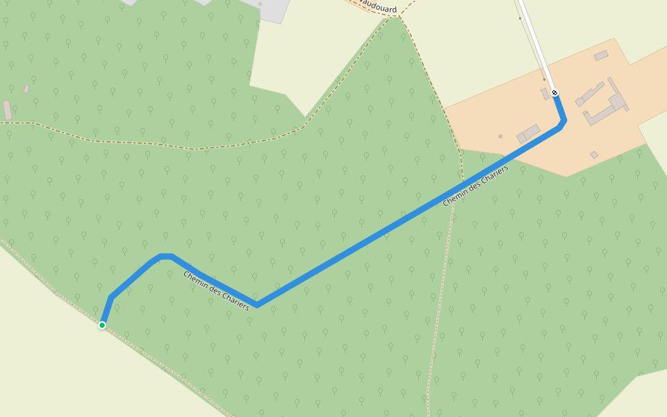 Chemin des Chariers walking route map in Villeneuve-sur-Yonne