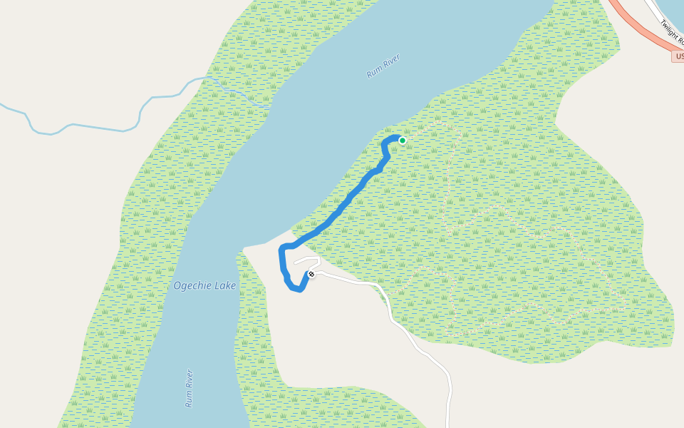 Landmark Trail walking route map in Onamia