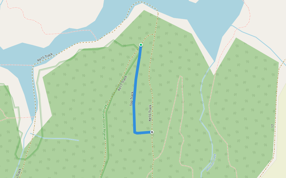 Top Track walking route map in Kersbrook