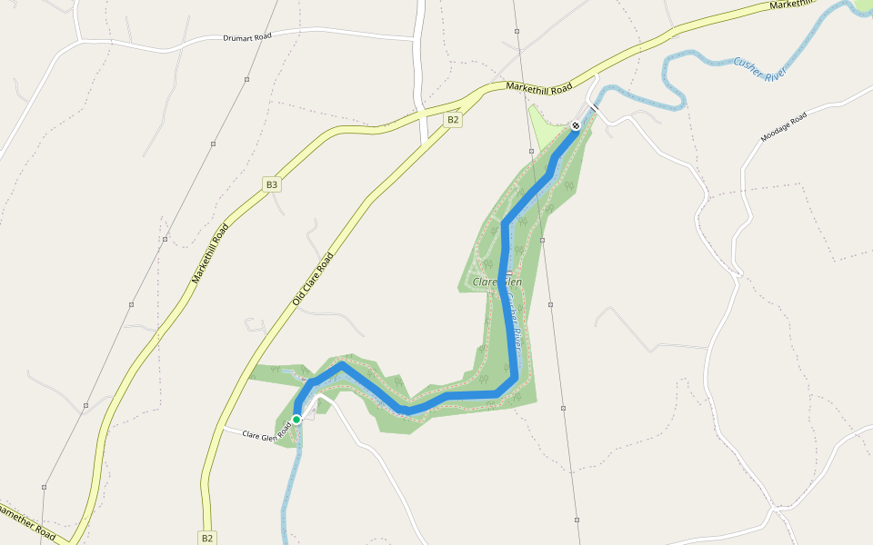 River Trail walking route map in Tandragee