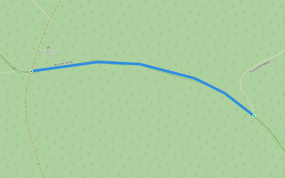 Kurzer Ging walking route map in Springe