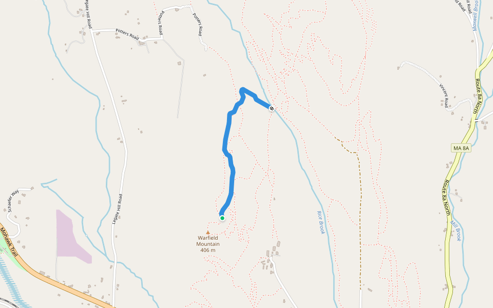 THUNDER VISION walking route map in Charlemont