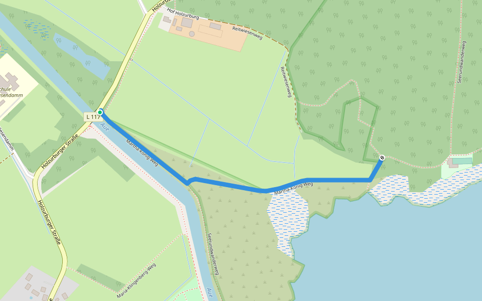 Martha-König-Weg walking route map in Geestland