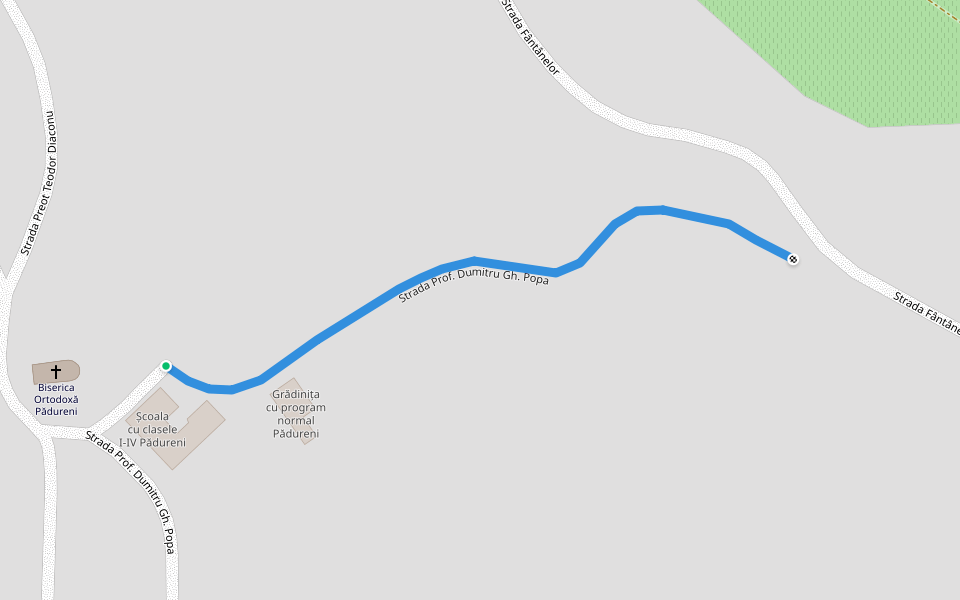 Strada Prof. Dumitru Gh. Popa walking route map in Lepșa