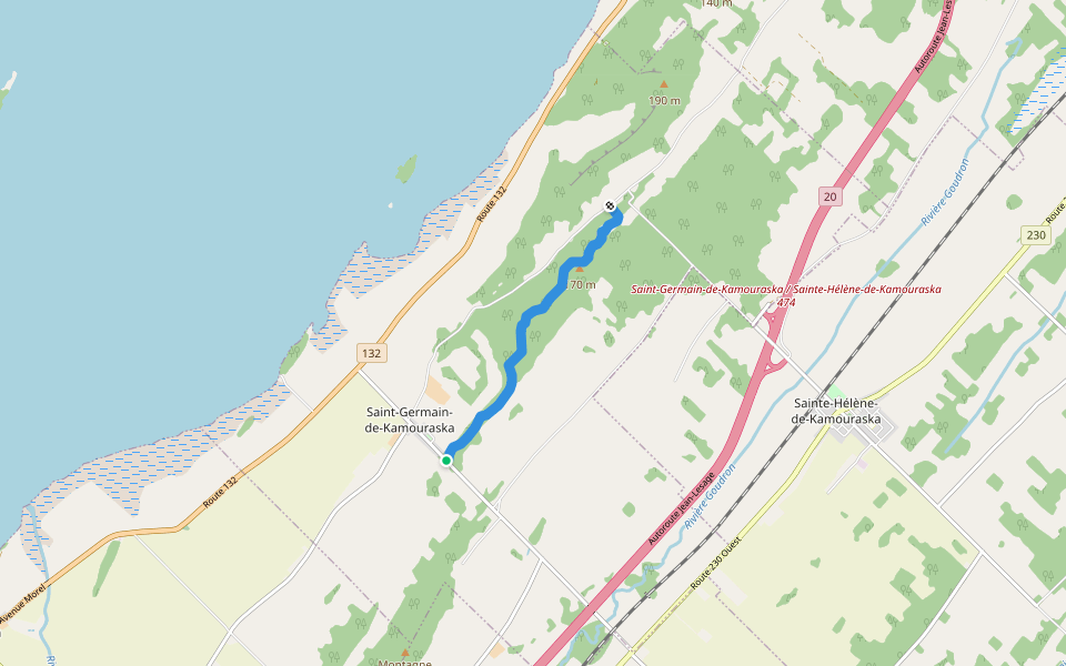 Sentier du Cabouron walking route map in Saint-Germain