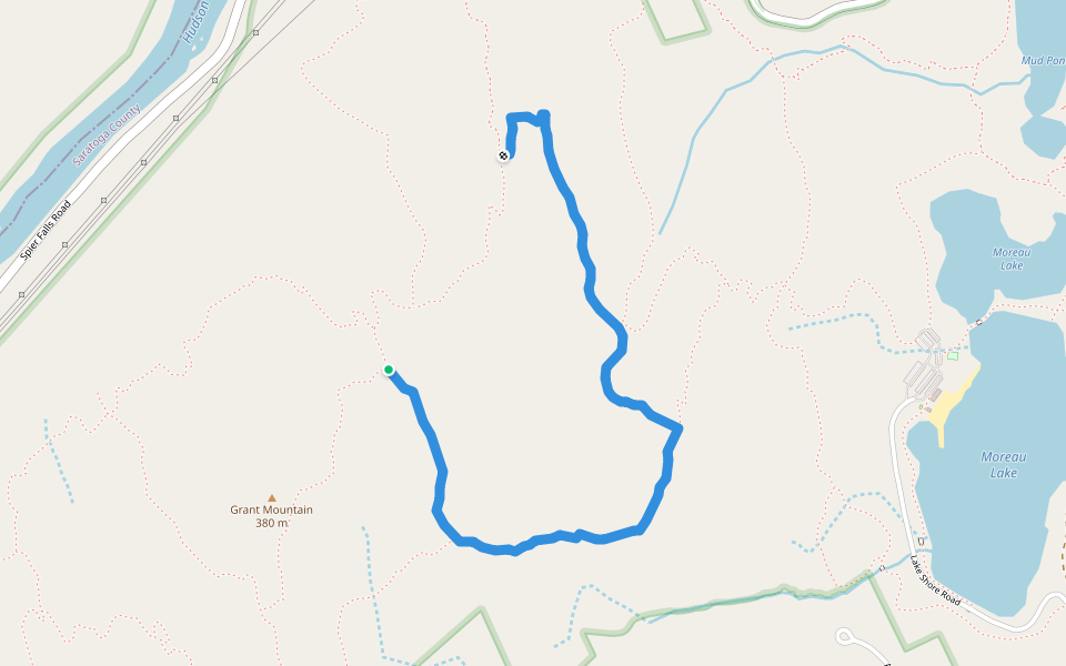 Ridge Run Trail walking route map in Queensbury