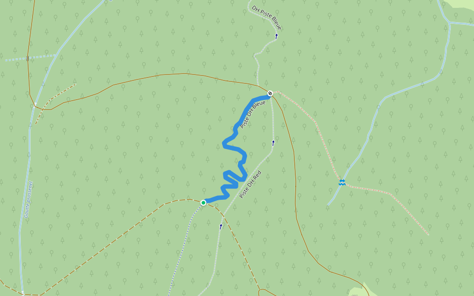 Piste DH Bleue walking route map in Saint-Maurice-sur-Moselle