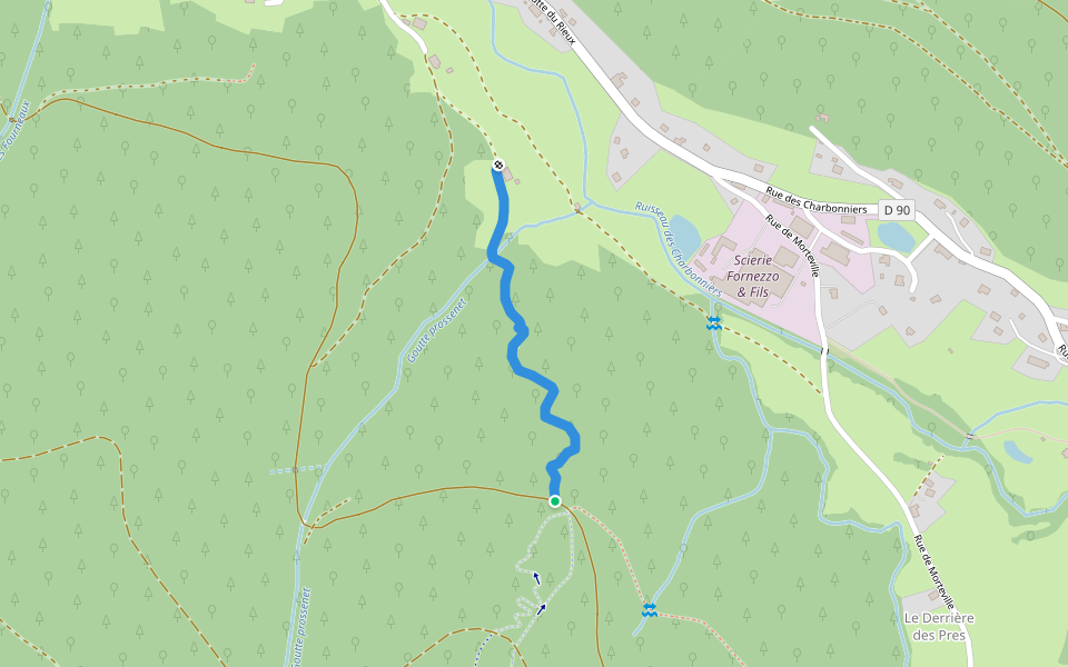 DH Piste Bleue walking route map in Saint-Maurice-sur-Moselle