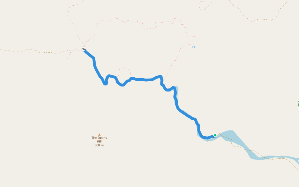Weetootla Network - Balcanoona Creek walking route map in Gammon Ranges