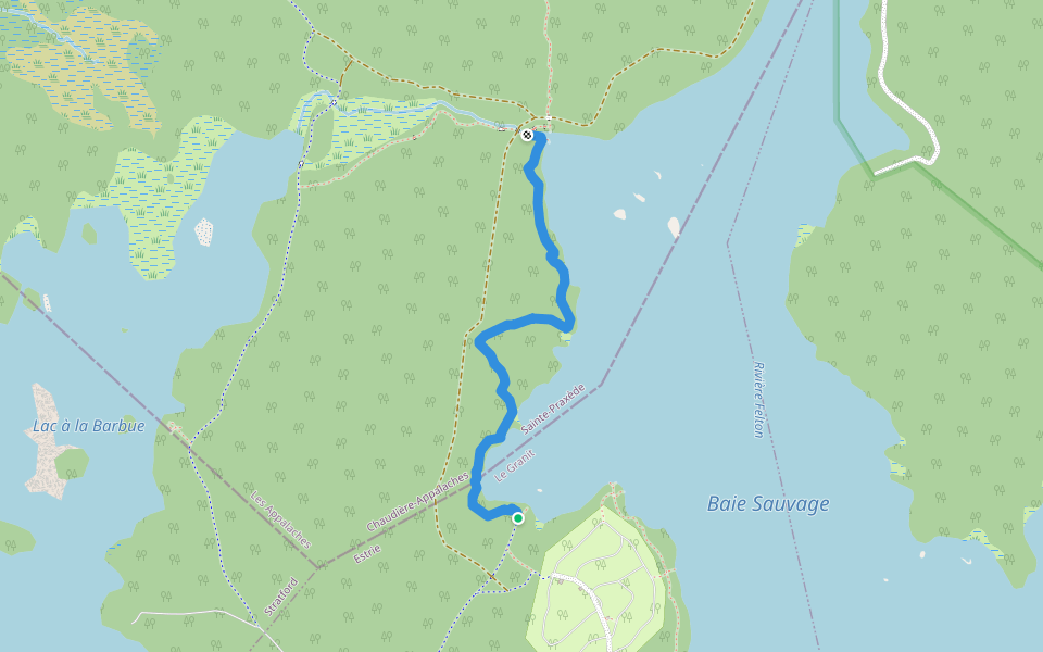 Les Grands-Pins walking route map in Stornoway
