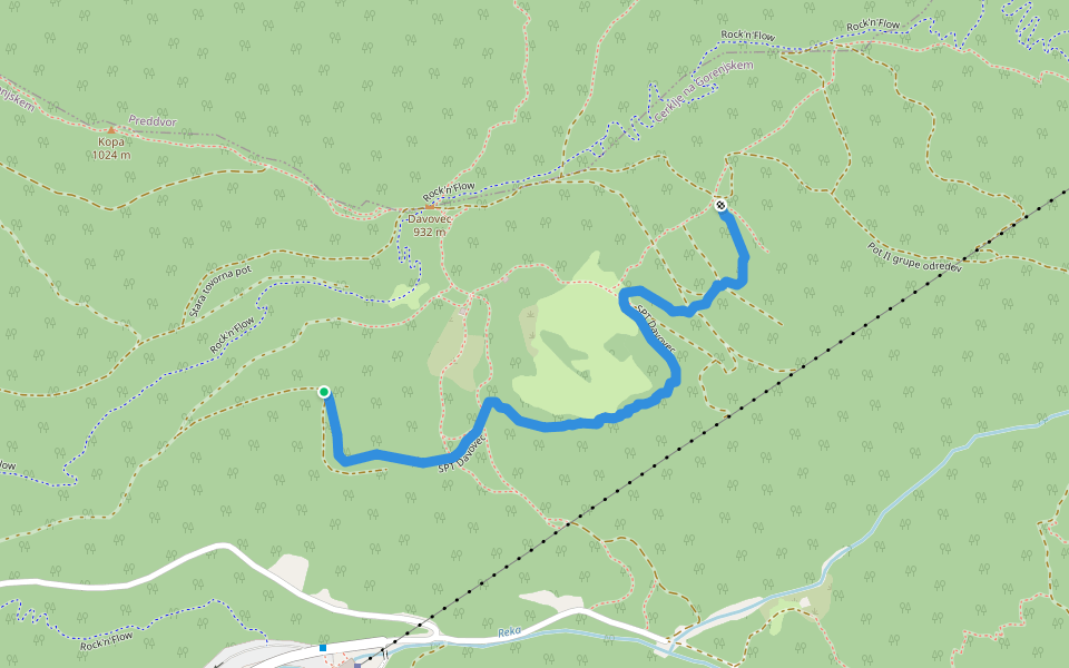 SPT Davovec walking route map in Grad