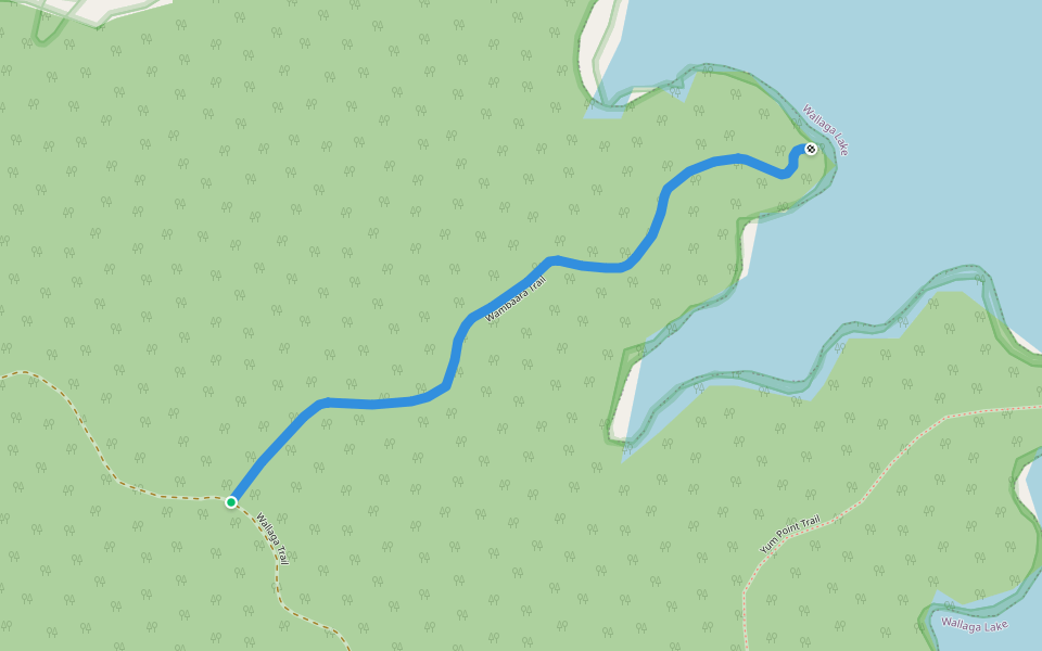 Wambaara Trail walking route map in Dignams Creek