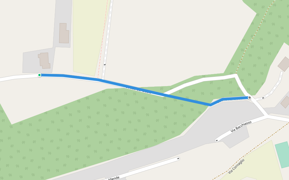 Via Bacchiasso walking route map in Buttigliera Alta