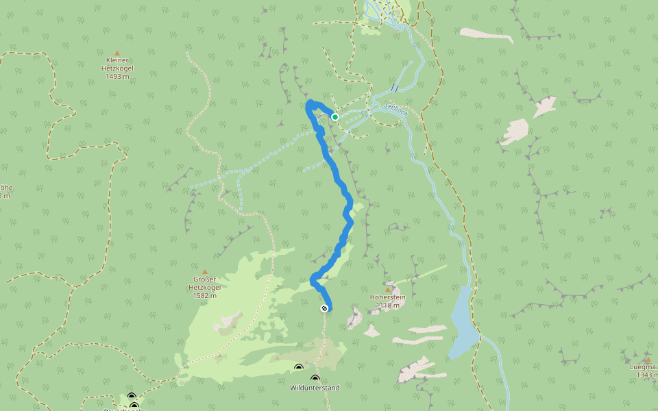 Stiegensteig walking route map in Schlögelberg