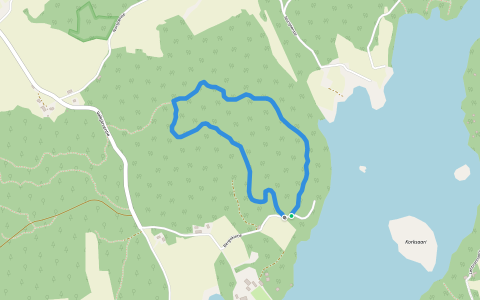 Luontopolku walking route map in Vilikkala