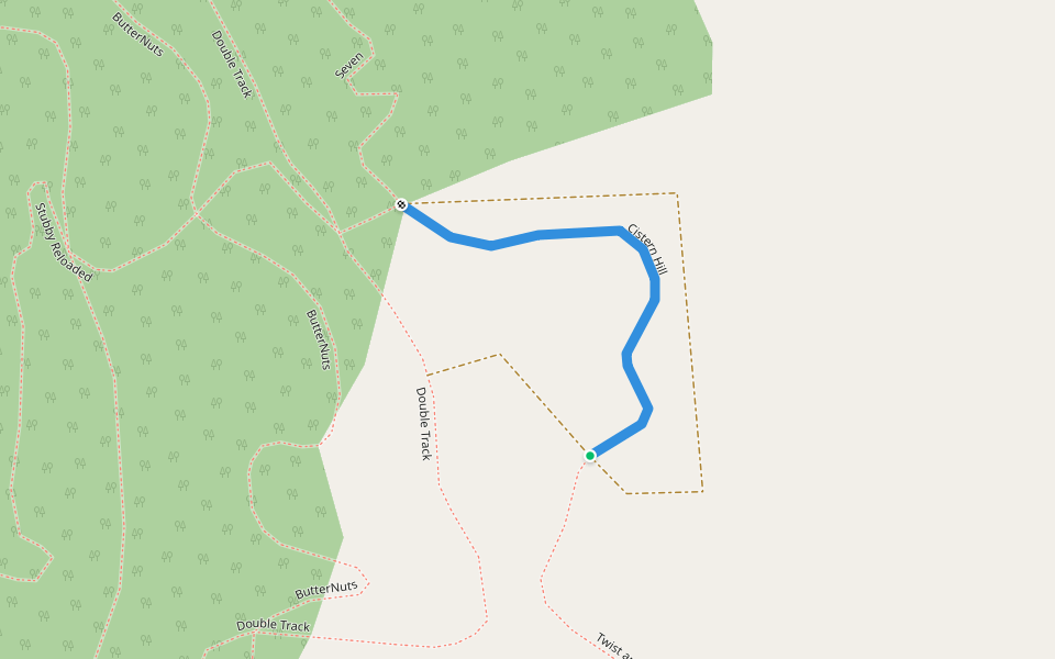 Cistern Hill walking route map in Port Perry
