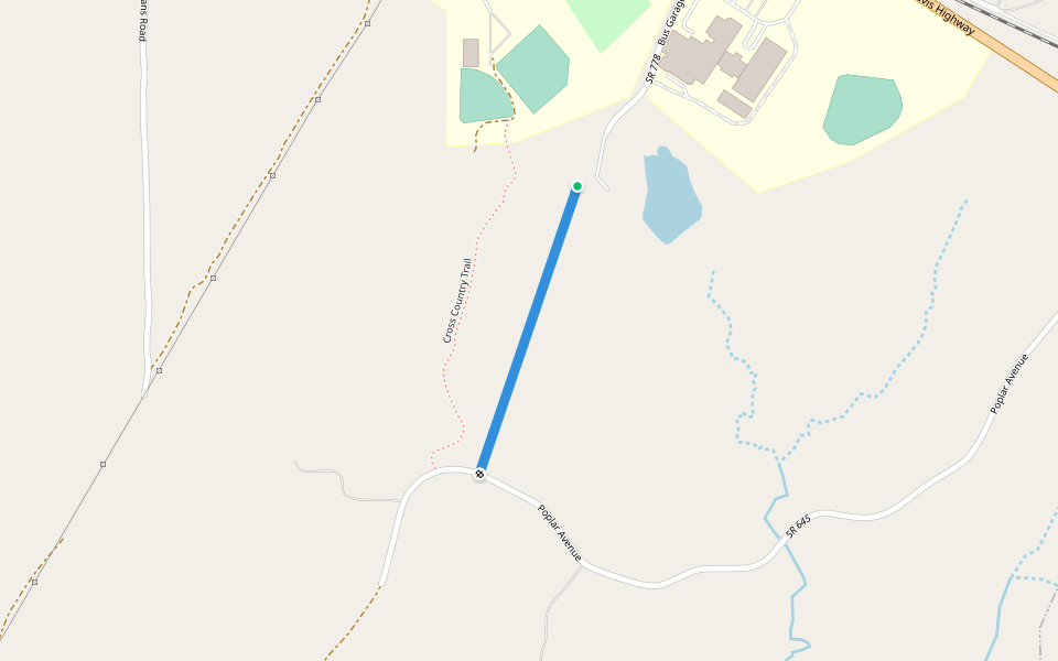 Cross Country Trail walking route map in Mineral