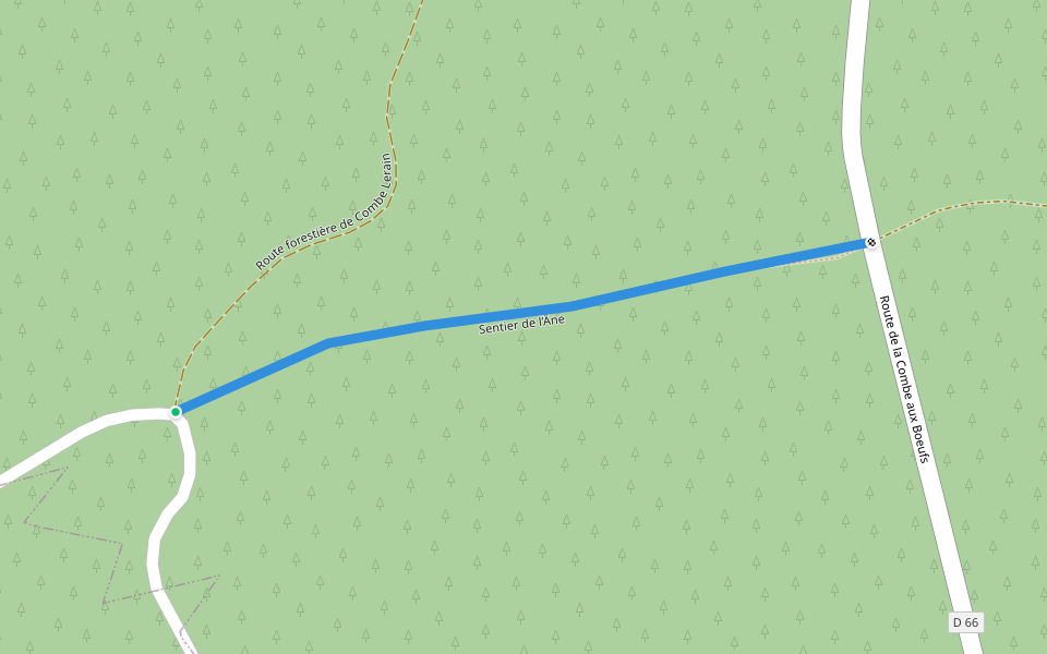 Sentier de l’Âne walking route map in Chapois