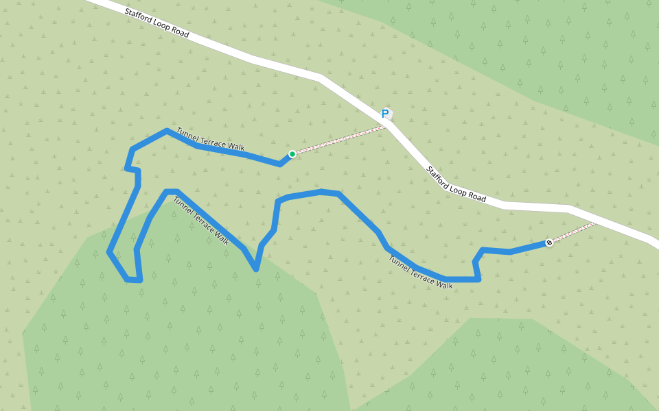 Tunnel Terrace Walk walking route map in Awatuna