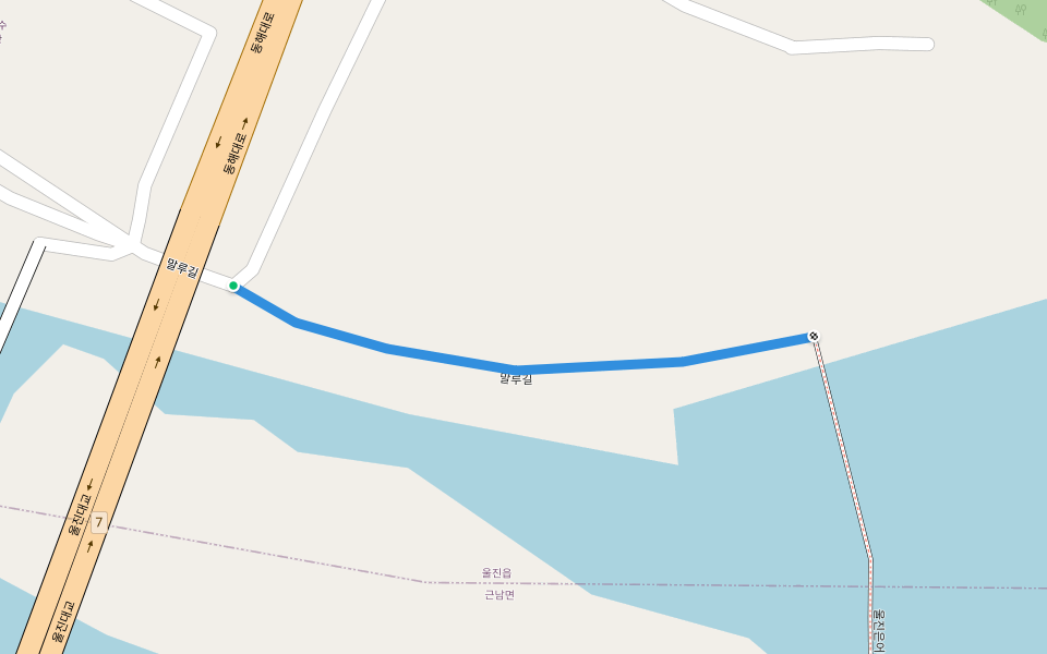 말루길 walking route map in Uljin