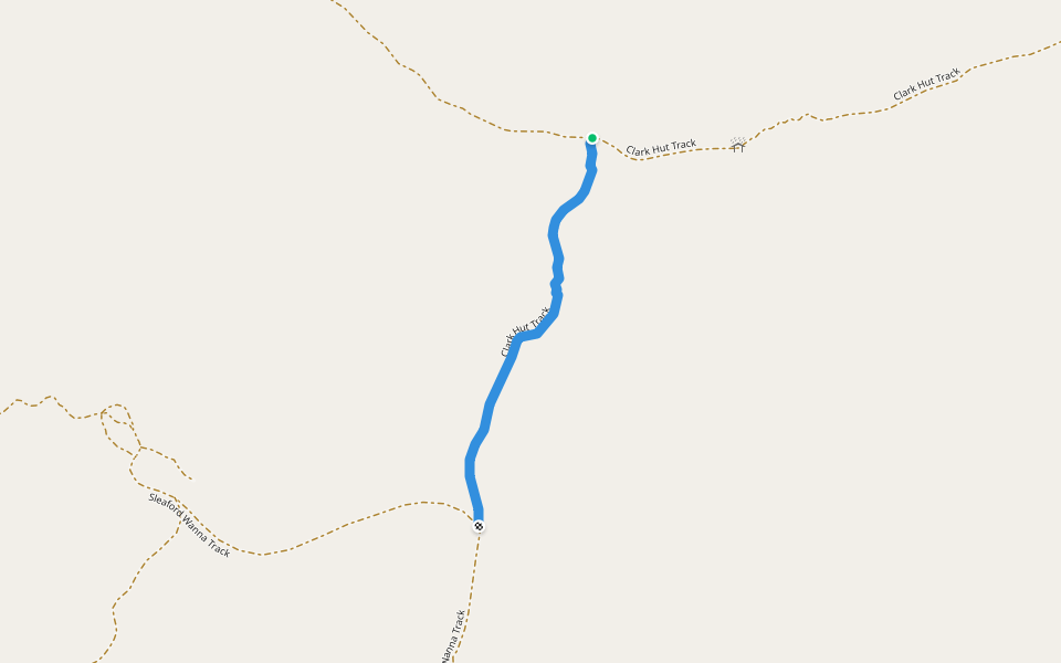 Clark Hut Track walking route map in Lincoln National Park