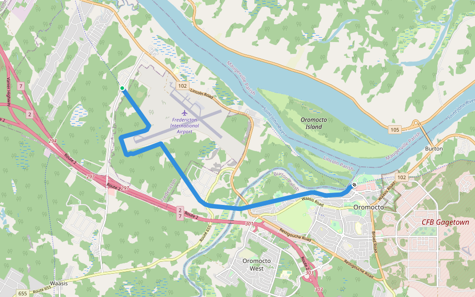 Lincoln Trail walking route map in Beaver Dam