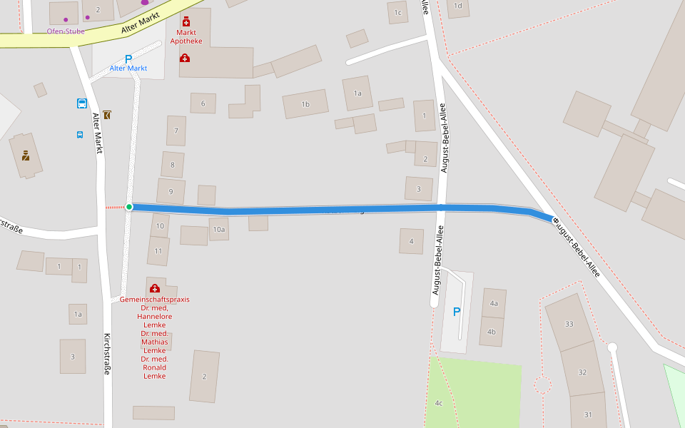 Katzensteig walking route map in Neukloster