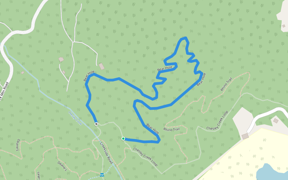 Bear Hole walking route map in Dyke