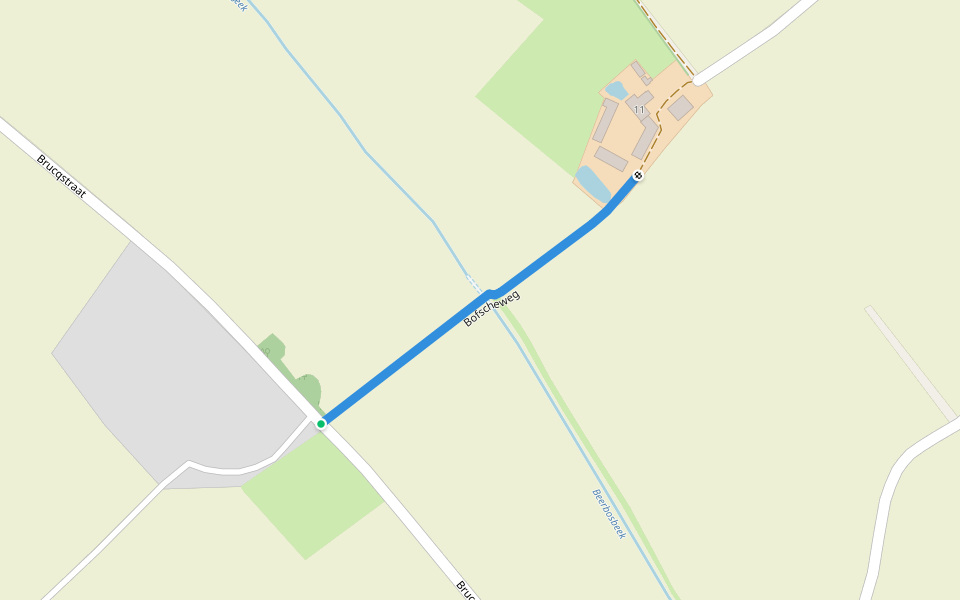 Bofscheweg walking route map in Zwevegem