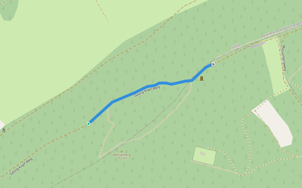 Georg-Köpf-Weg walking route map in Schlat