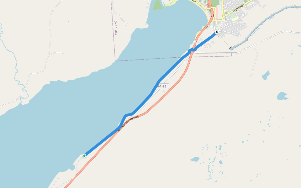 T'Railway walking route map in Deer Lake