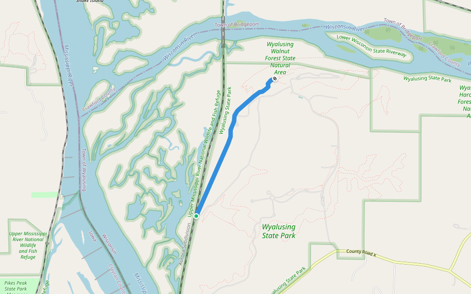 Sentinel Ridge Trail (1.6 mi) walking route map in Bagley
