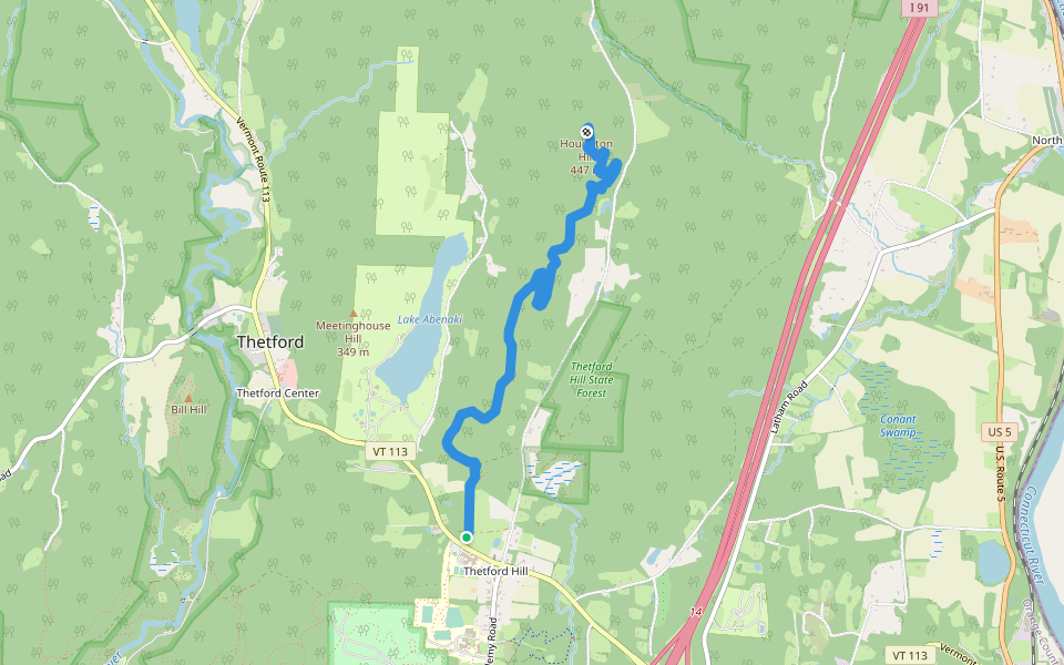 Mimi's Trail walking route map in Thetford