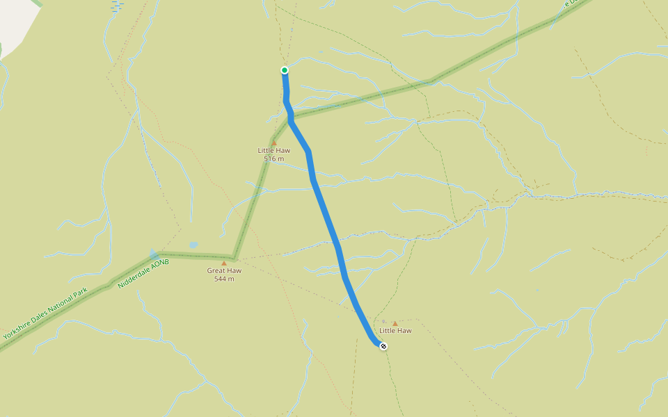 Undefined on ground walking route map in Horsehouse