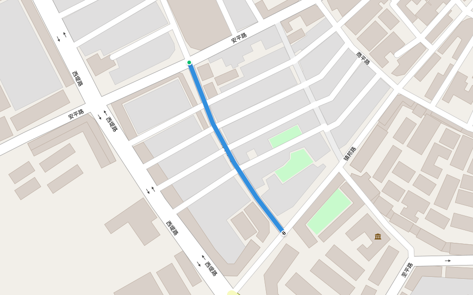 海平市场 walking route map in Shantou