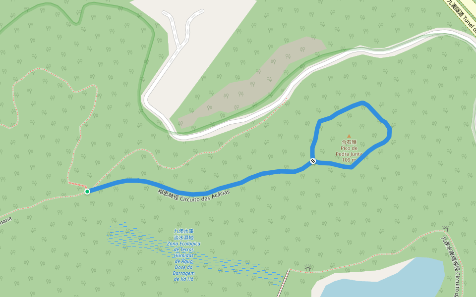 相思林徑 Circuito das Acácias walking route map in Coloane Village