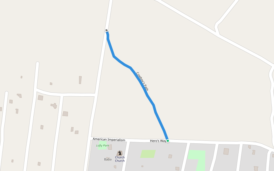 Cowboy's Path walking route map in Maputo