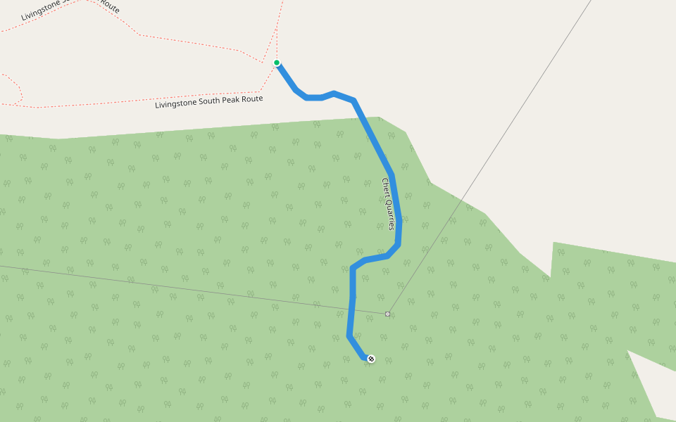 Chert Quarries walking route map in Bellevue
