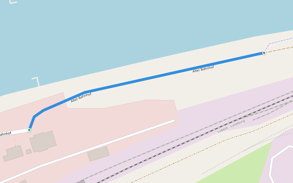 Alter Bahnhof walking route map in Lauenburg/Elbe