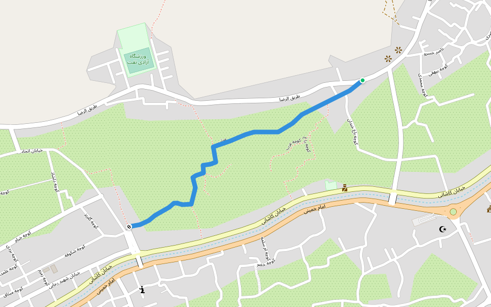 مرتی walking route map in Taft