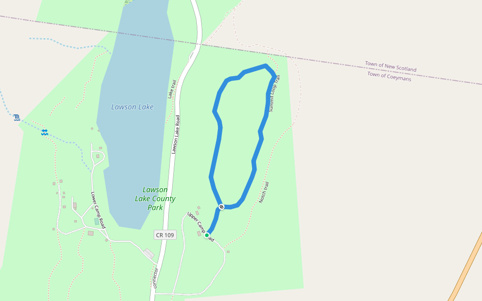 Summit Loop Trail walking route map in Feura Bush