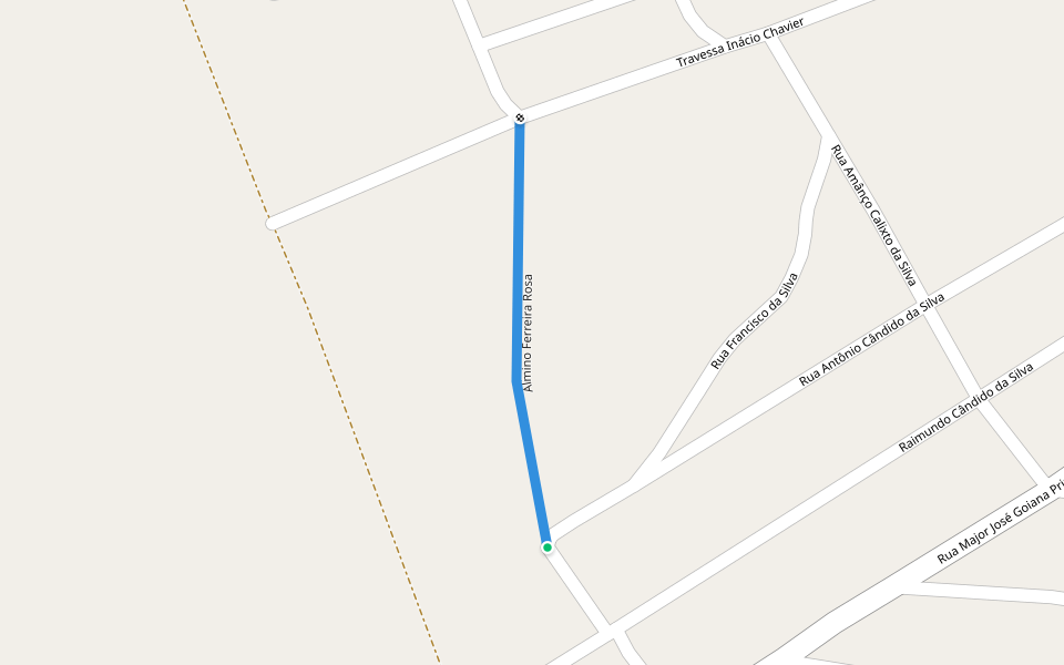 Almino Ferreira Rosa walking route map in Cascavel