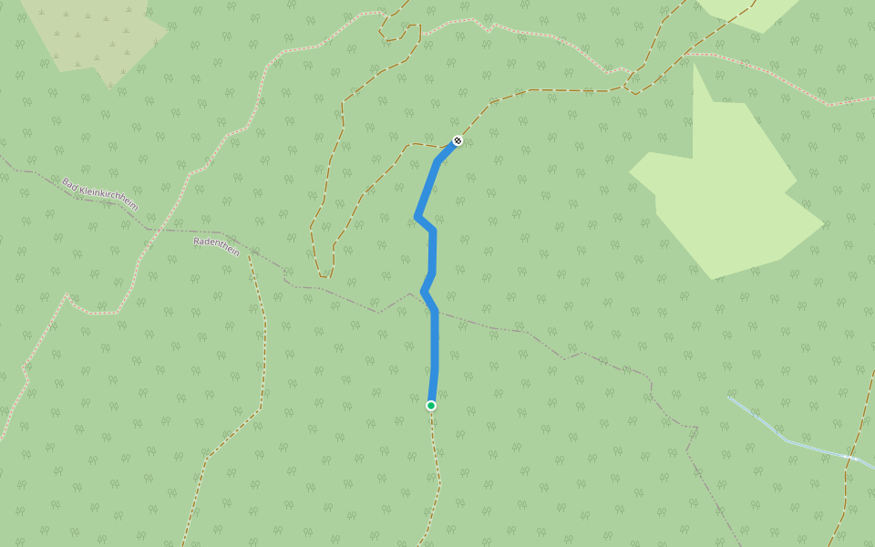 begehbar aber verfallen walking route map in Untertschern