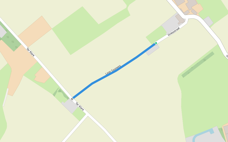 Lage Gaaiweg walking route map in Zwevegem