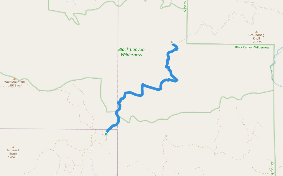 South Prong Trail #281 walking route map in Dayville