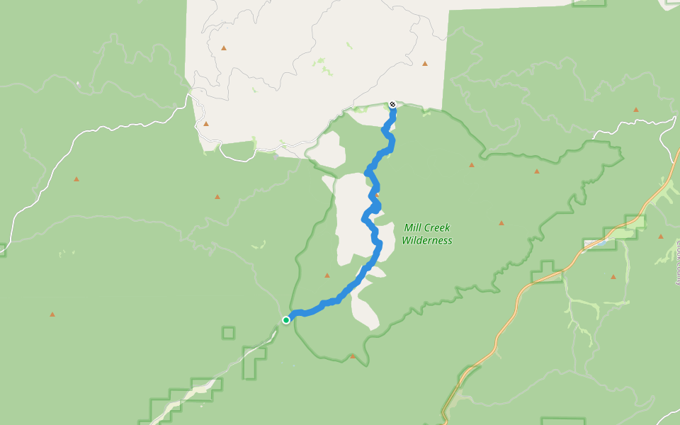 Twin Pillars Trail walking route map in Prineville