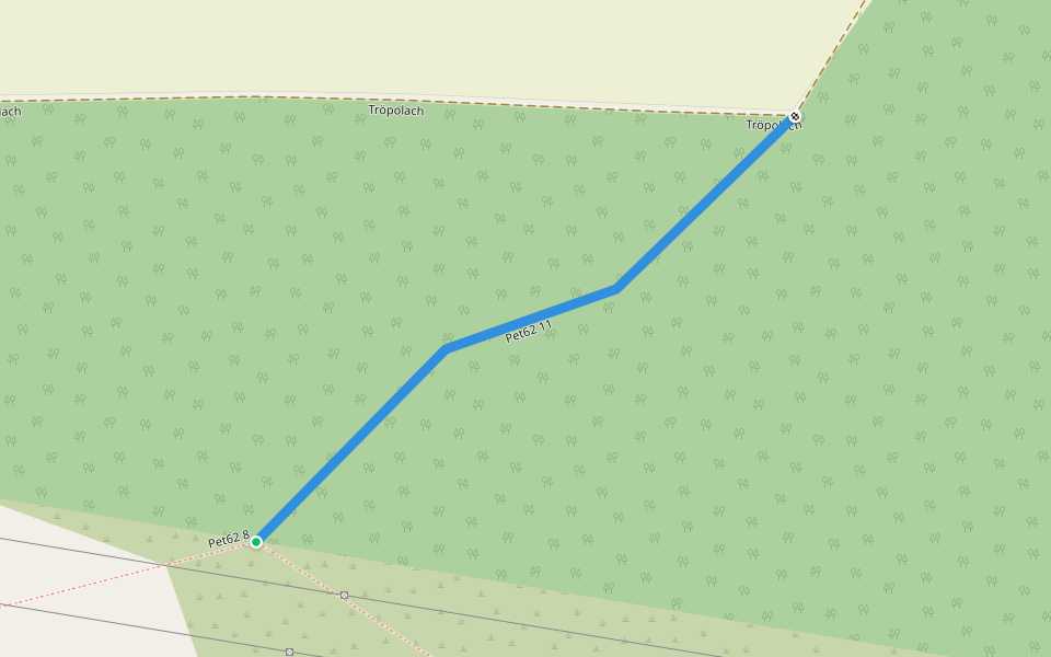 Pet62 11 walking route map in Tröpolach